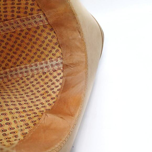 Vintage Union Made Cowboy Hat | Wool Felt Beige Feather Detail Western Size L - Picture 10 of 13